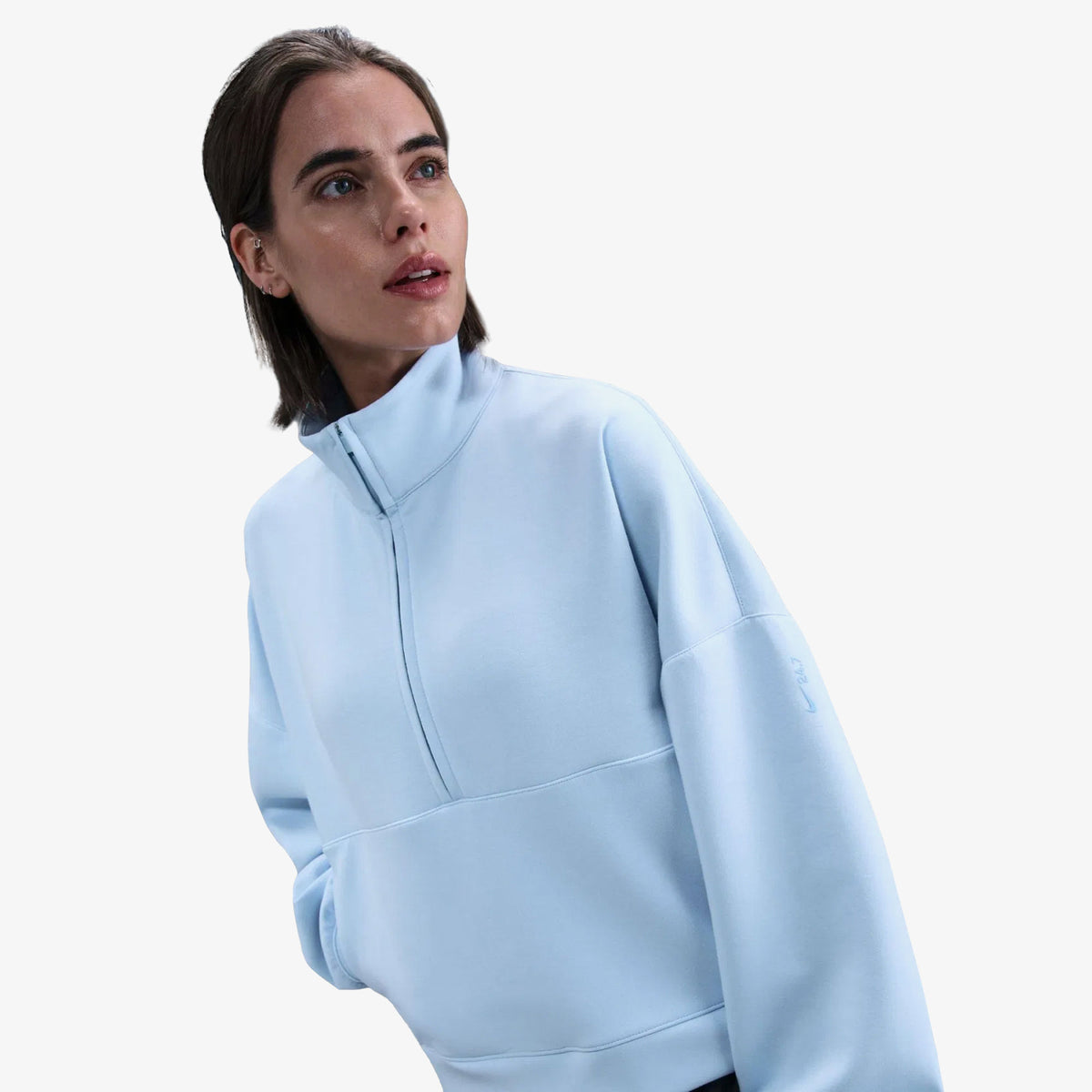 Nike 24.7 Df Hz Top Soft Knit Kadın Mavi Sweatshirt