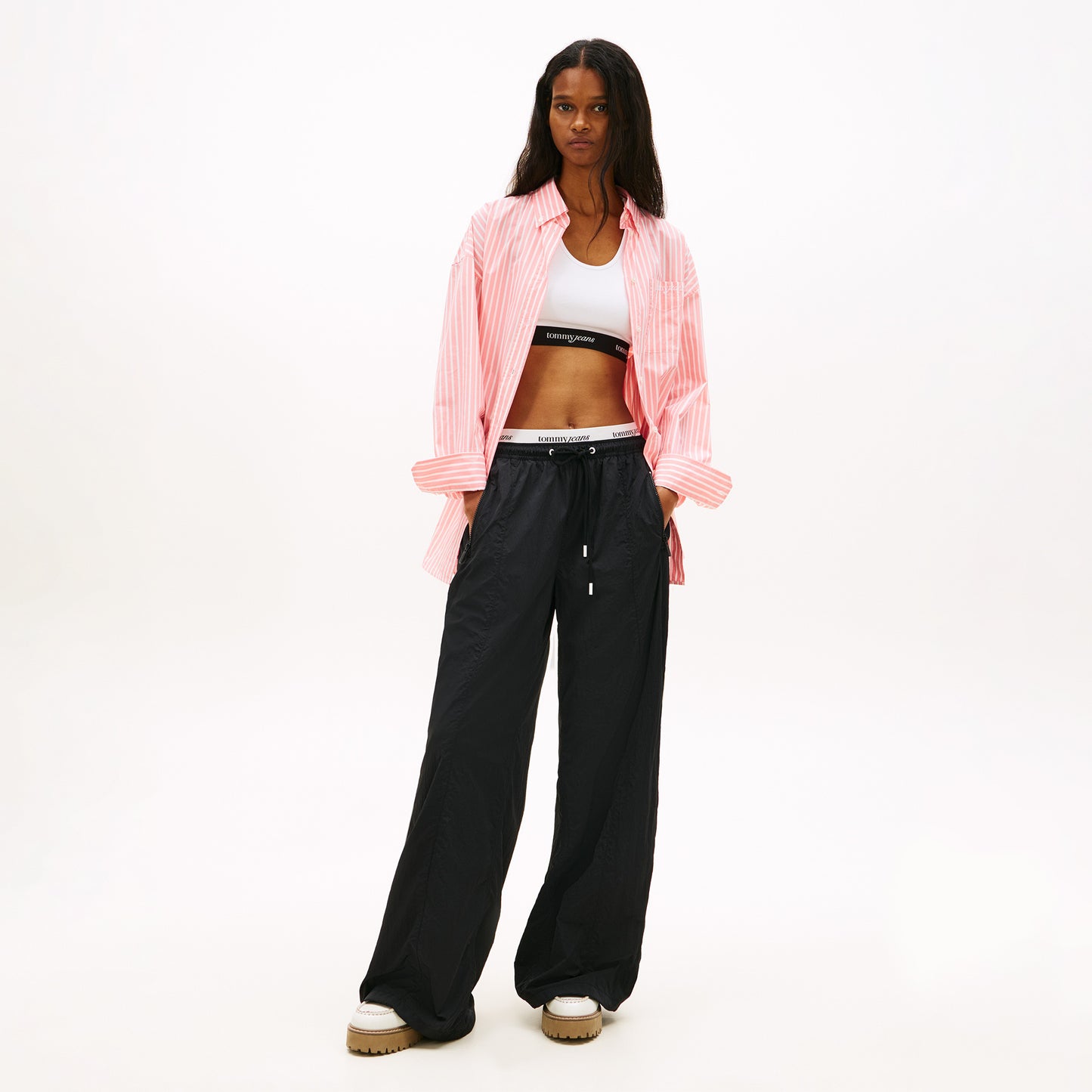 Tommy Hilfiger Waistband Track Pants Kadın Siyah Pantolon