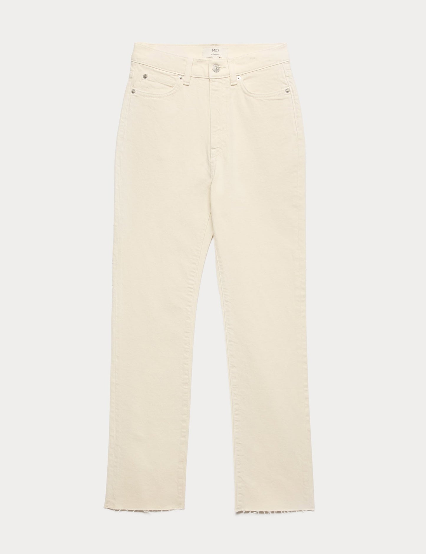 Yüksek Bel Püskül Paça Straight Jean