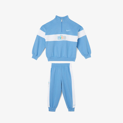Nike Quarter Zipped Çocuk Mavi Eşofman Üstü