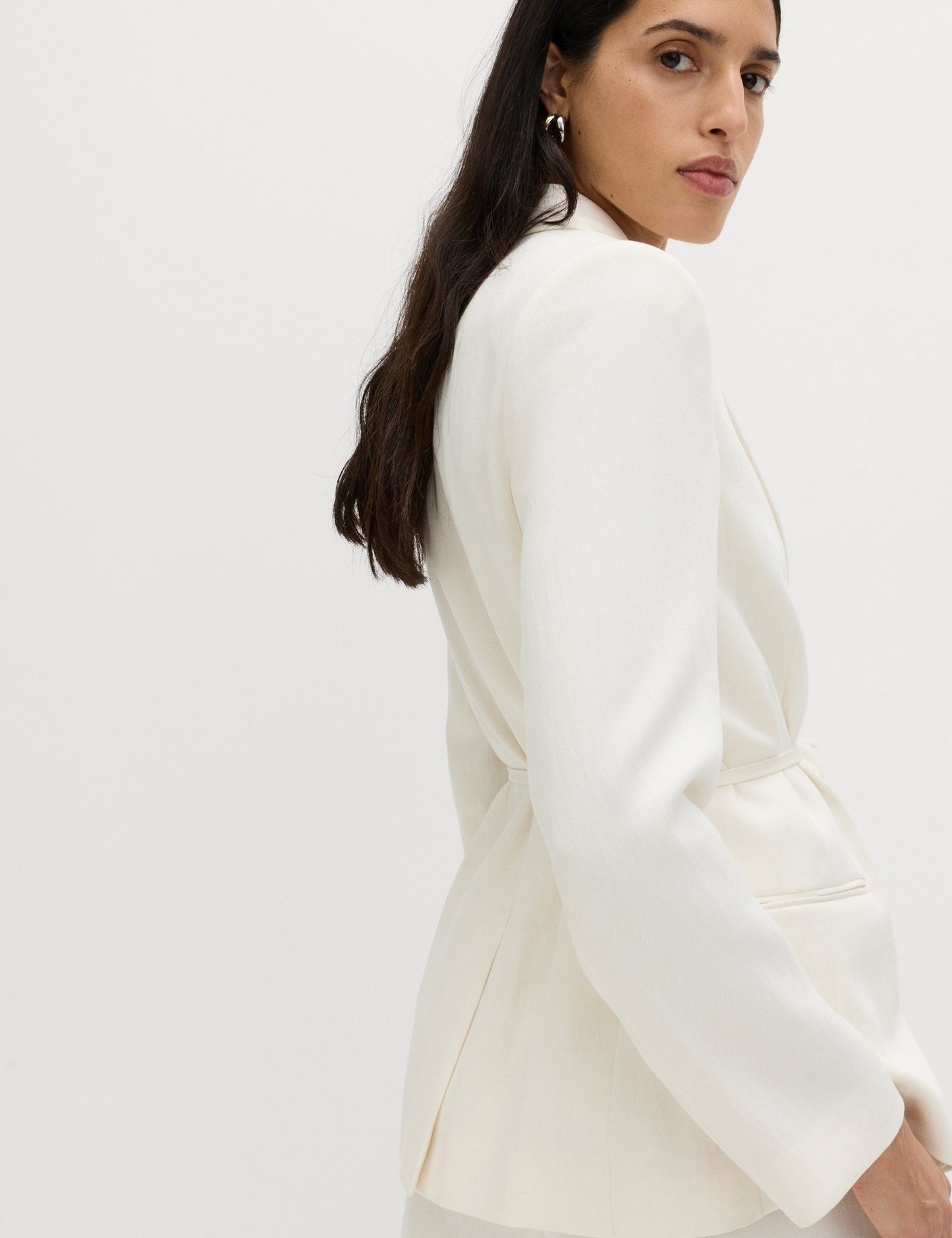 Keten Karışımlı Blazer Ceket