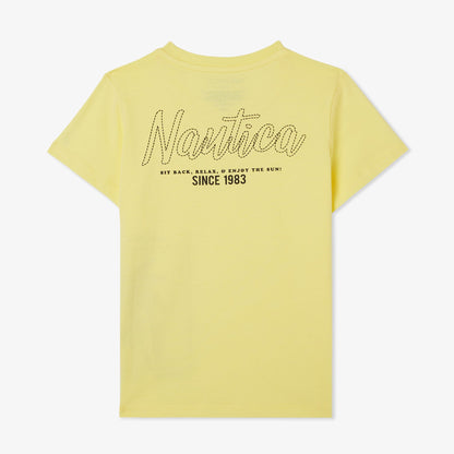 Nautica Erkek Çocuk Sarı Regular Fit Baskılı T-shirt