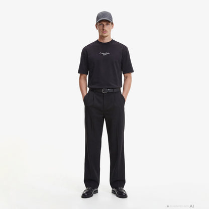 Calvin Klein Relaxed Fit Graphic Erkek Siyah T-shirt