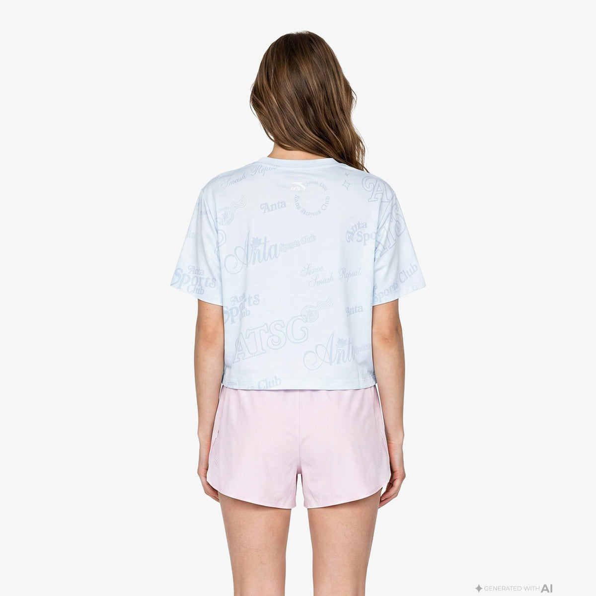 Anta Serve Smash Repeat Kadın Mavi T-shirt