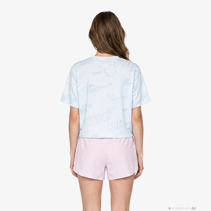 Anta Serve Smash Repeat Kadın Mavi T-shirt