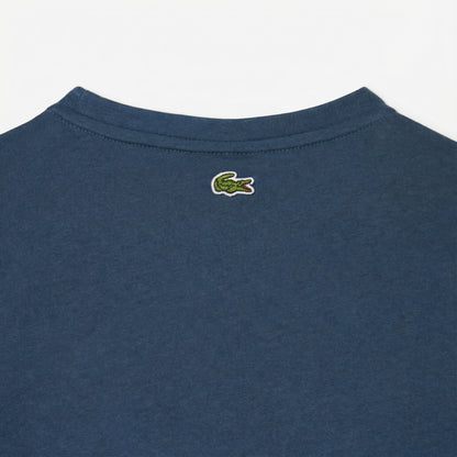 Lacoste Çocuk Bisiklet Yaka Baskılı Lacivert T-shirt