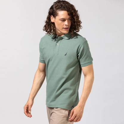 Nautica Erkek Yeşil Classic Fit Kısa Kollu Polo Yaka T-shirt