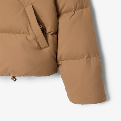 Lacoste Kadın Regular Fit Kapüşonlu Kahverengi Mont