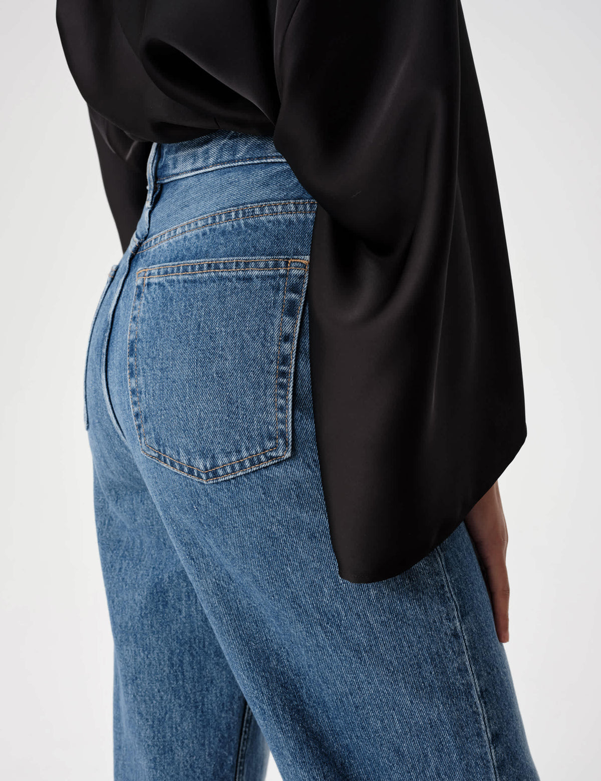 Yüksek Bel Straight Jean Pantolon