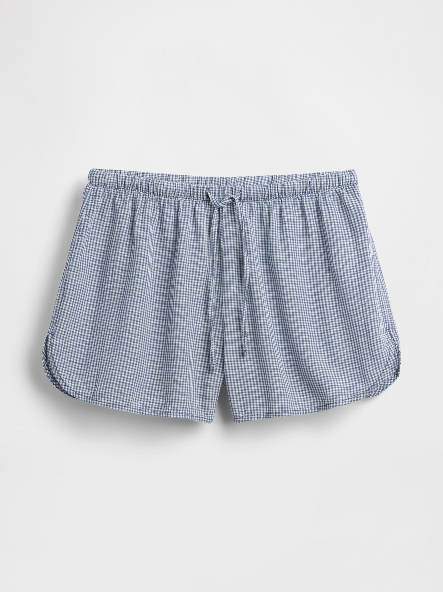 Mavi Crinkle Gauze Şort Pijama Altı