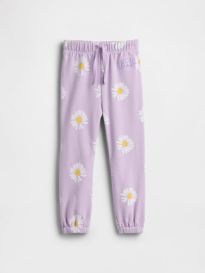 Lila Relaxed Logo Fransız Havlu Kumaş Pull-on Jogger Eşofman Altı