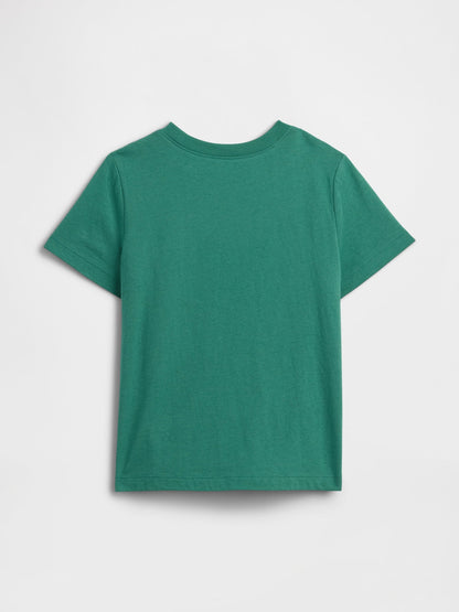 Yeşil Grafik Baskılı T-shirt