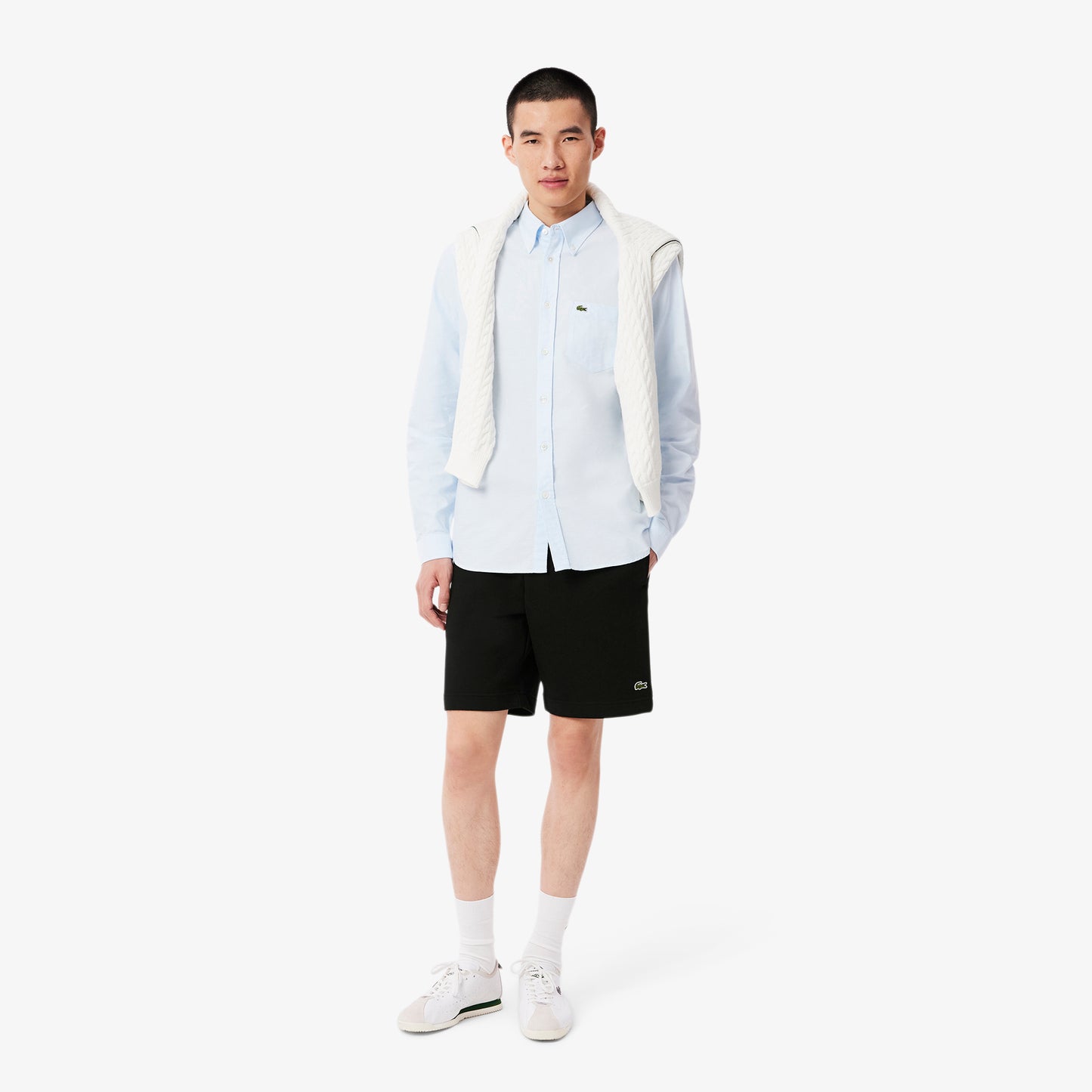 Lacoste Regular Fit Fleece Erkek Siyah Şort