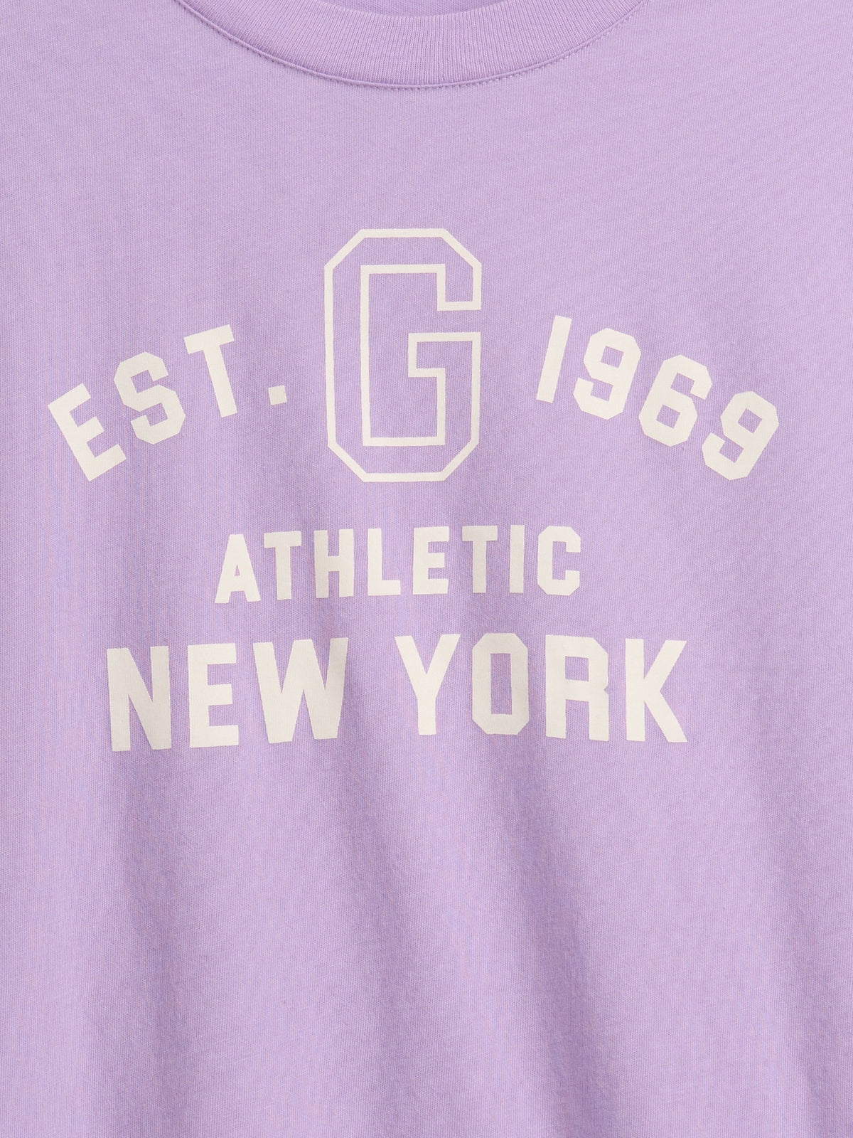 Lila Oversized Crop Logo T-shirt