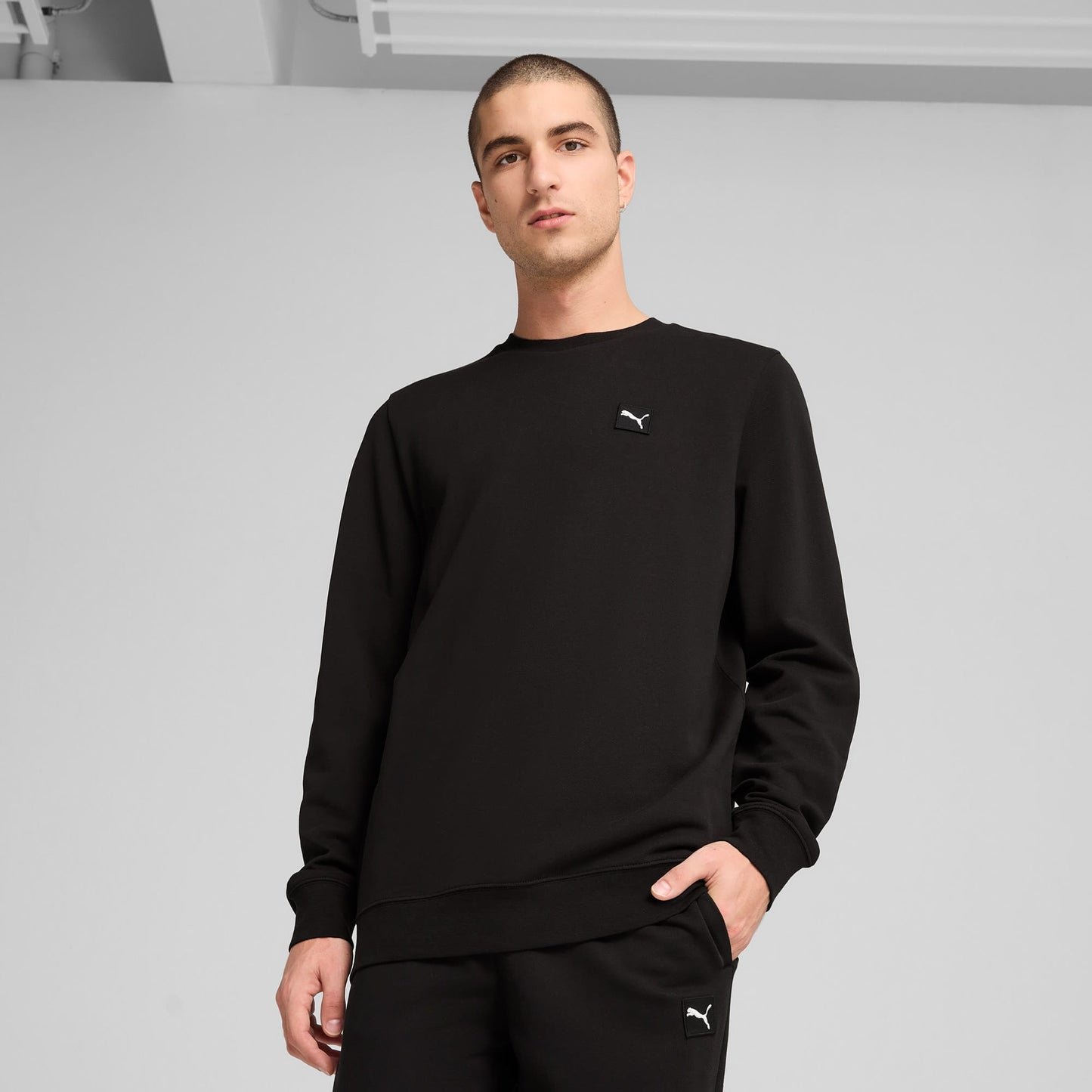 Puma Essentials Elevated Erkek Siyah Uzun Kollu Tişört