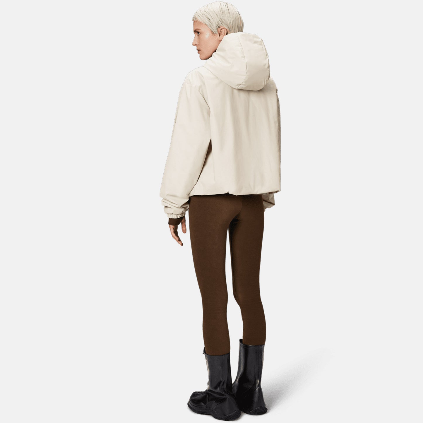 Rains Lohja Short Insulated W3t1 Kadın Krem Yağmurluk