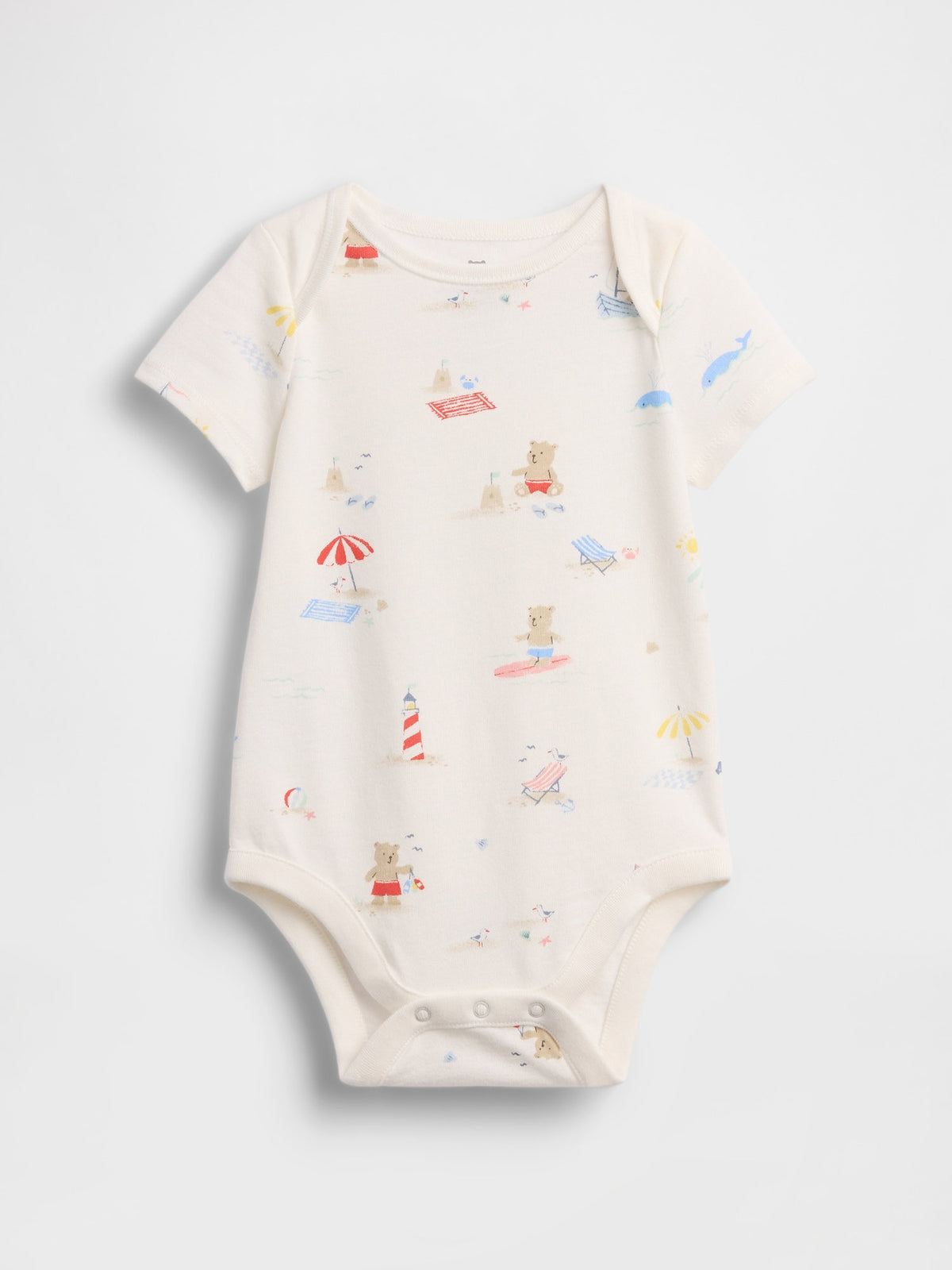 Kırık Beyaz First Favorites Organik Pamuk Bodysuit