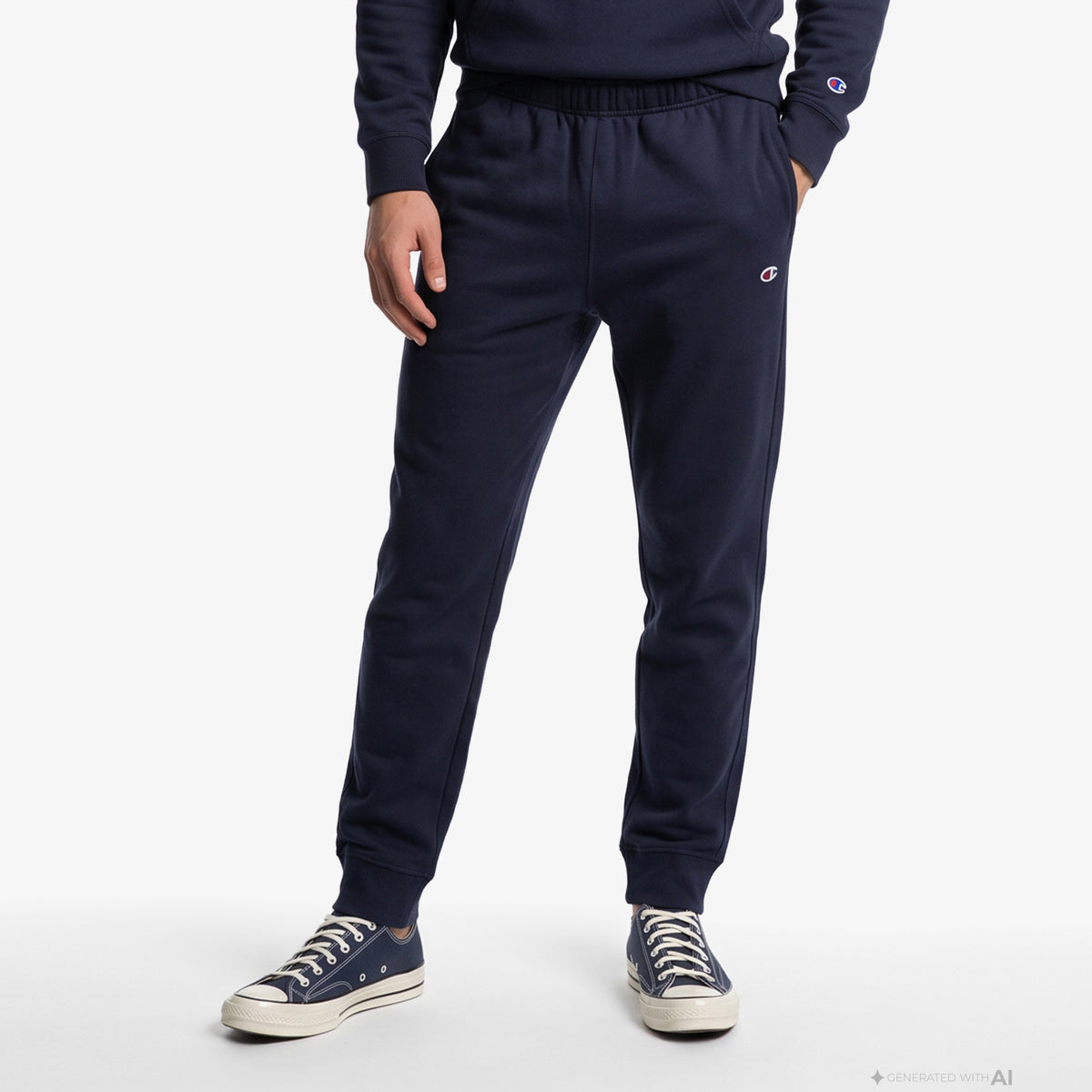 Champion Rib Cuff Erkek Lacivert Pantolon