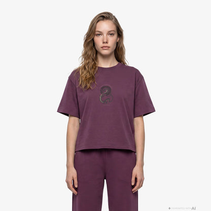 Unıted4 Regular Fit Kadın Bordo T-shirt