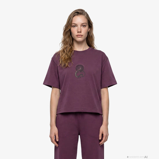 Unıted4 Regular Fit Kadın Bordo T-shirt