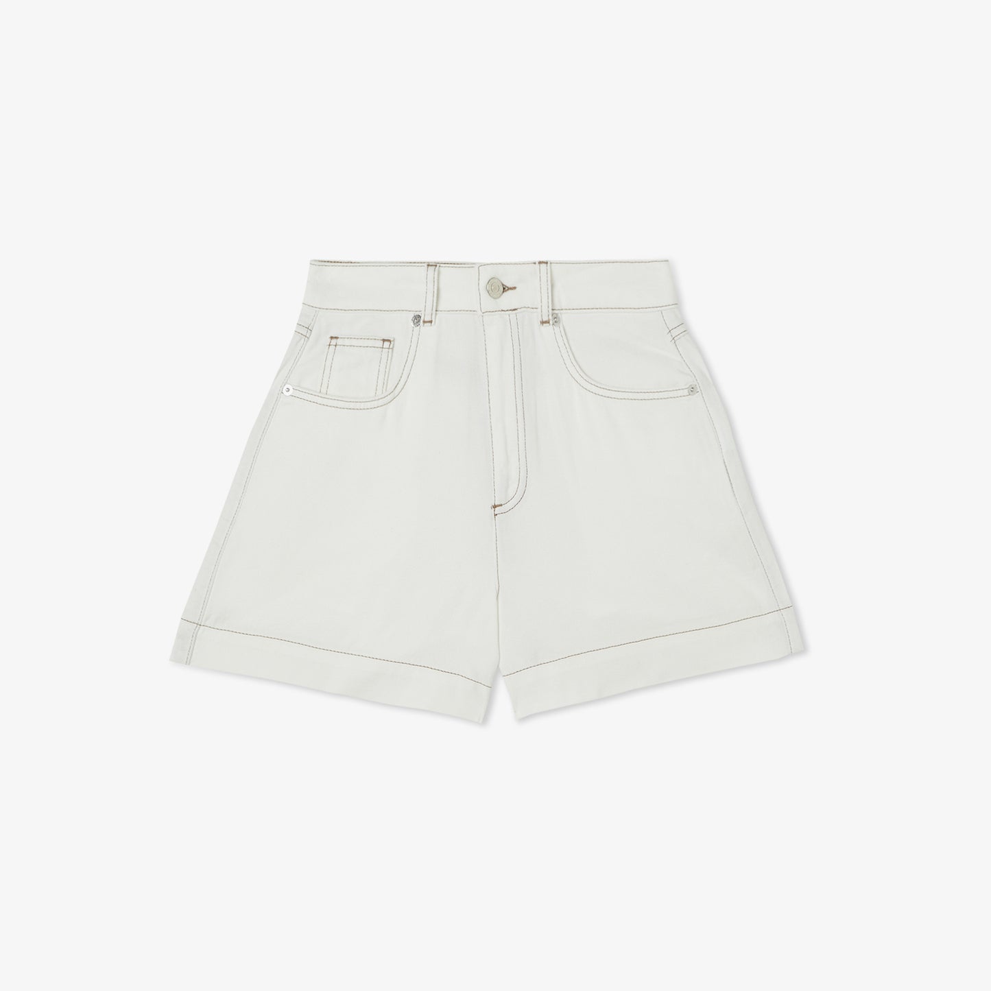 Lacoste Slim Fit Kadın Krem Şort
