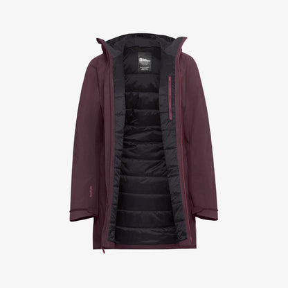 Jack Wolfskin Heidelstein Insulated Kadın Mor Ceket