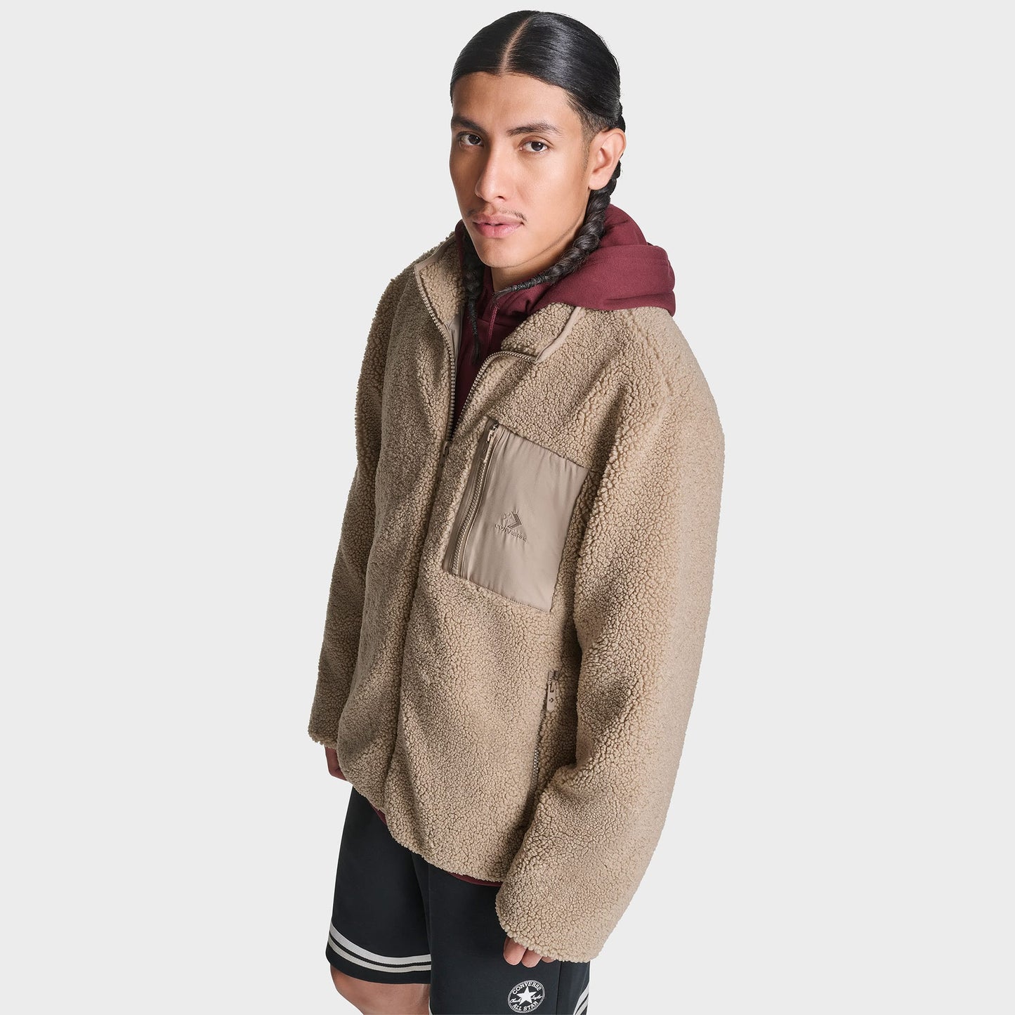 Converse Contrast Sherpa Erkek Kahverengi Ceket