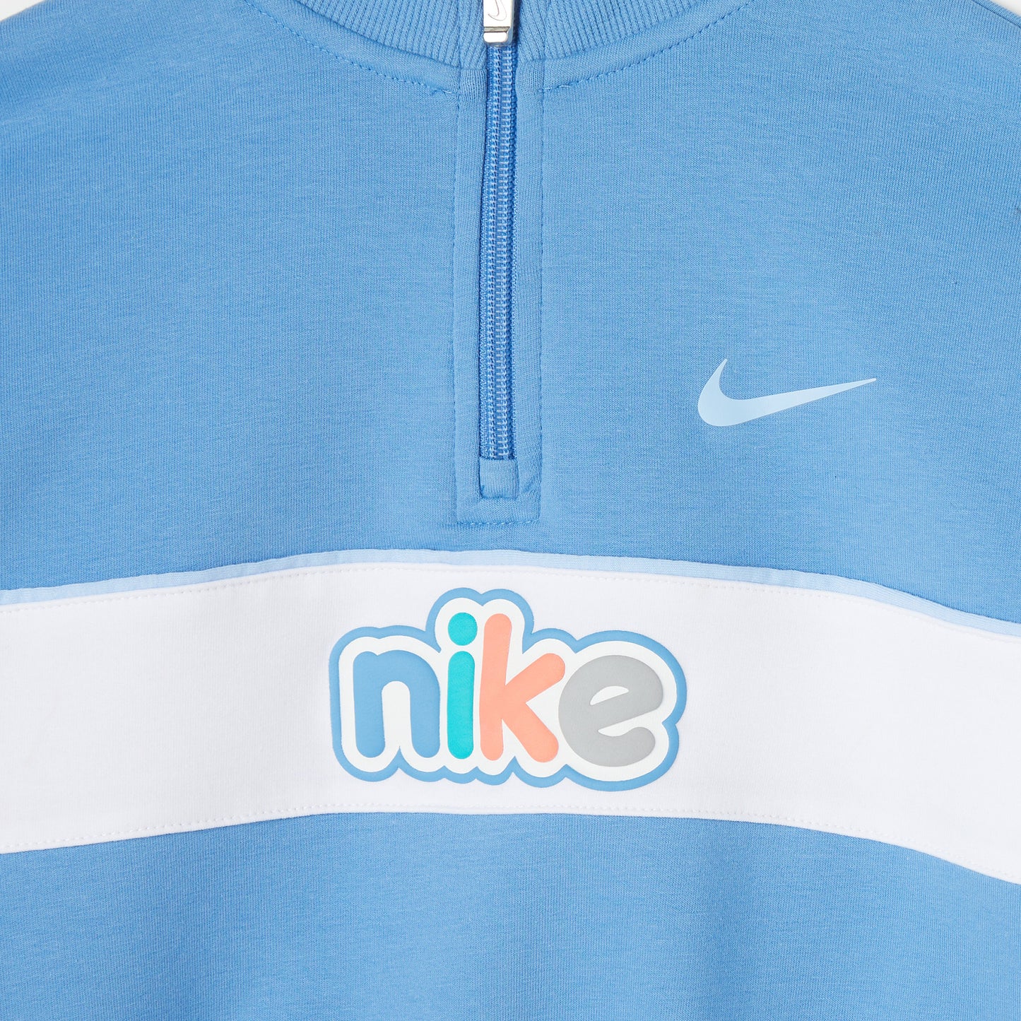 Nike Quarter Zipped Çocuk Mavi Eşofman Üstü