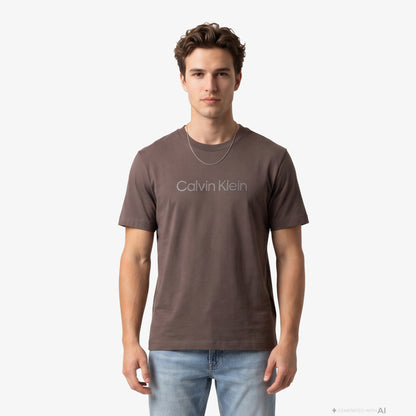 Calvin Klein 20s Sportswear Grap Erkek Kahverengi T-shirt