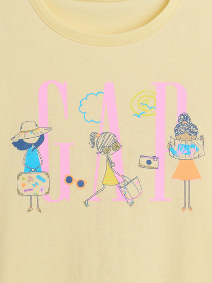 Açık Sarı Logo T-shirt