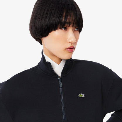 Lacoste Relaxed Fit Yarım Fermuarlı Kadın Lacivert Sweatshirt