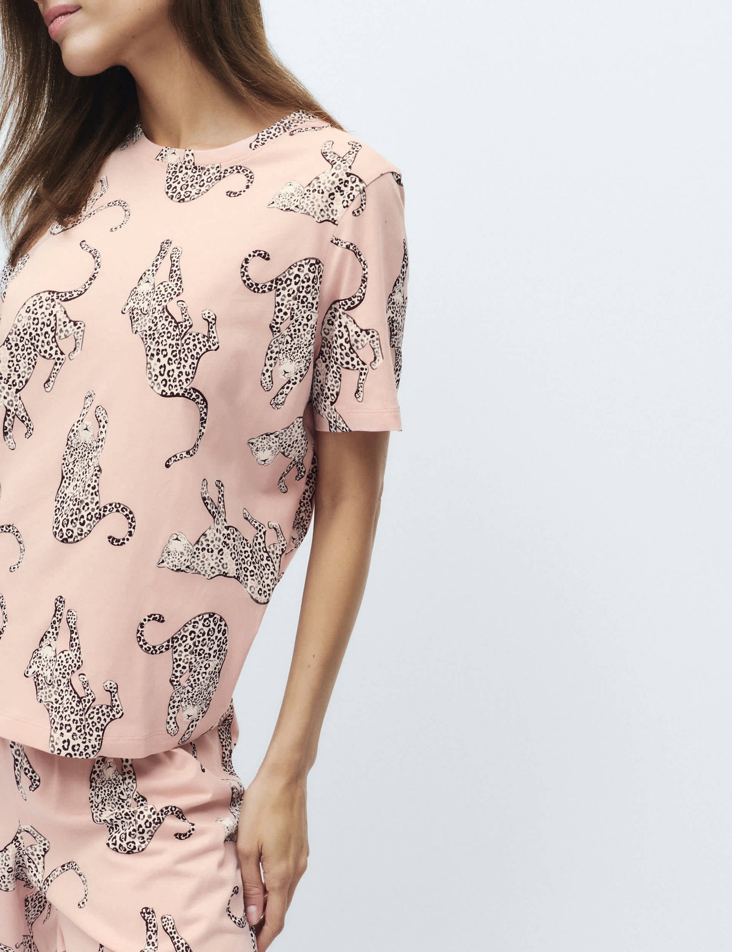 Saf Pamuklu Kapri Pijama Takımı