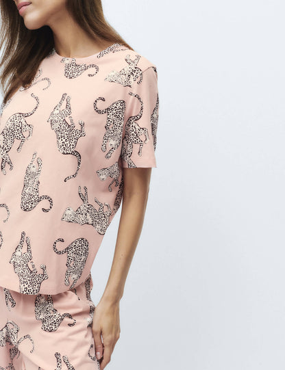 Saf Pamuklu Kapri Pijama Takımı
