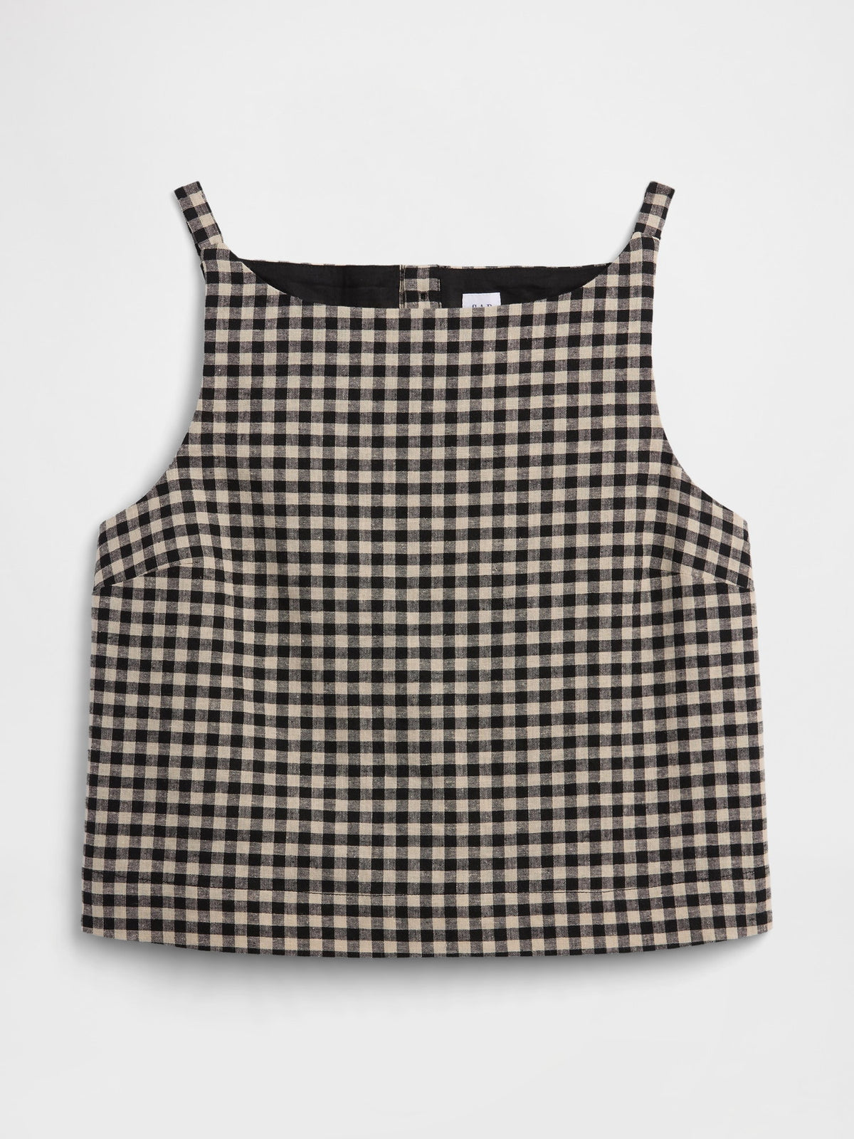 Beyaz Keten Karışımlı Apron Bluz