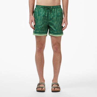 Lacoste Regular Fit Erkek Yeşil Deniz Şortu