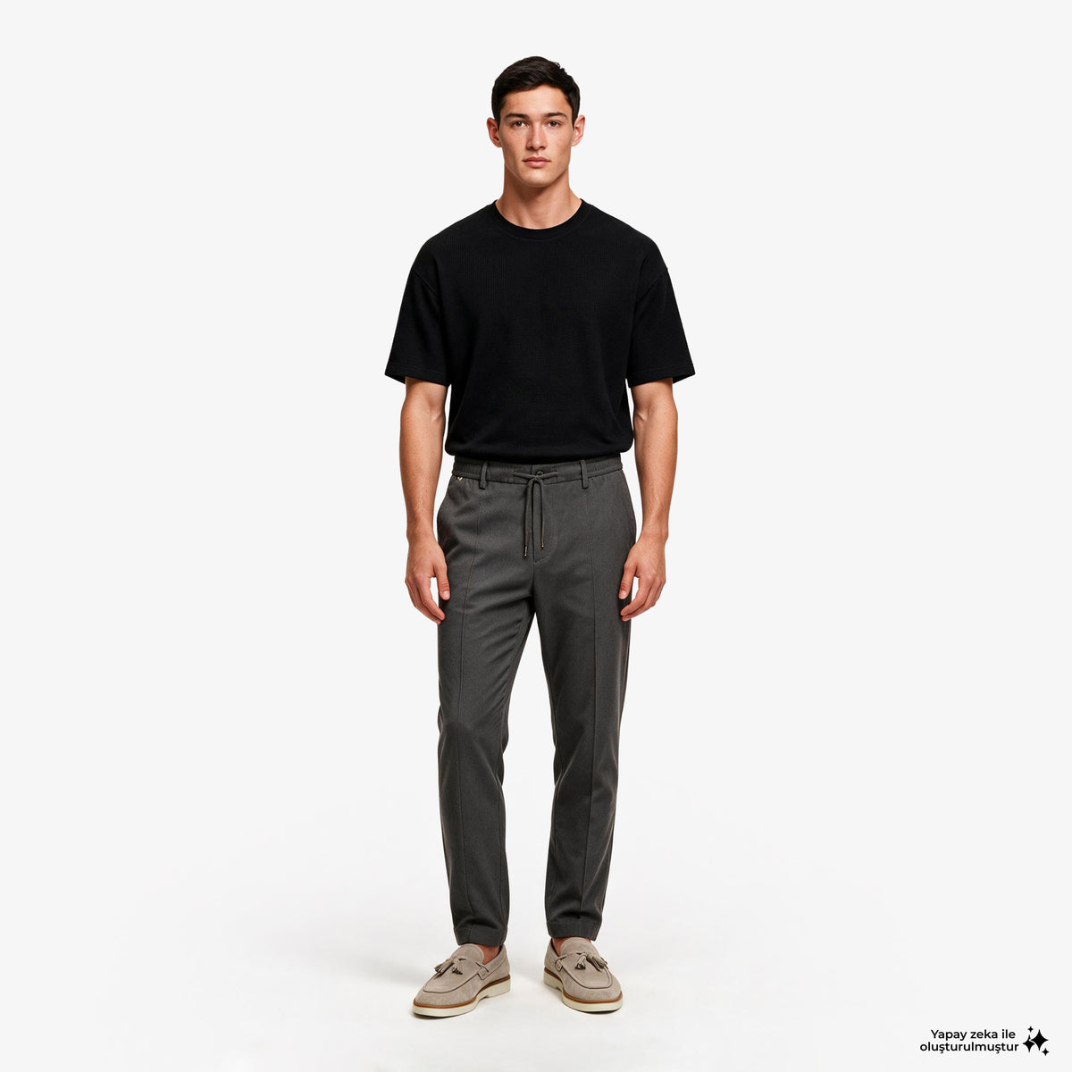 Hugo Boss Cotton Terry Erkek Siyah T-shirt