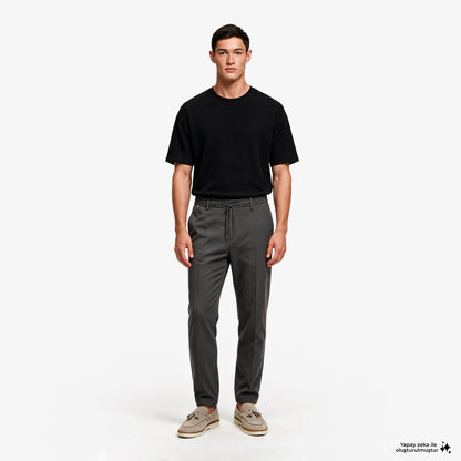 Hugo Boss Cotton Terry Erkek Siyah T-shirt