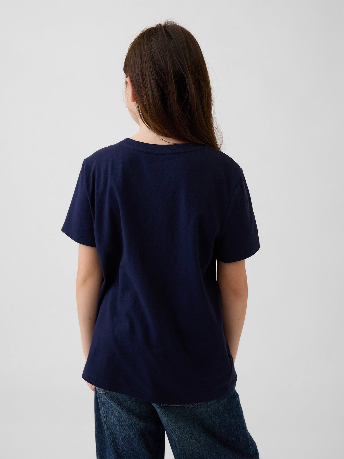 Lacivert Grafik Baskılı T-shirt