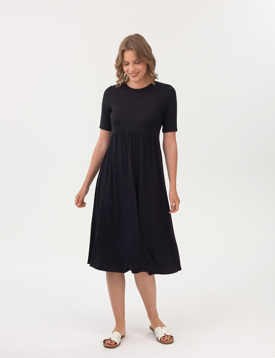 Relaxed Fit Midi Örme Elbise