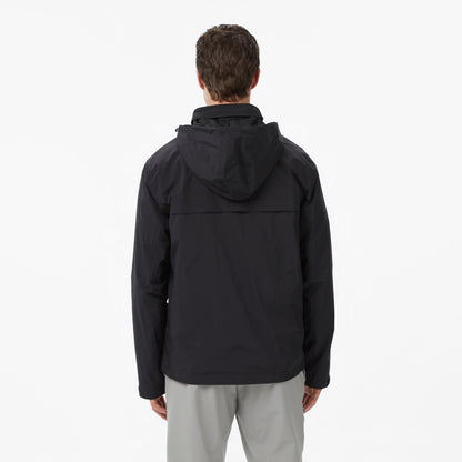 Nautica Erkek Siyah Regular Fit Dik Yaka Gizli Kapüşonlu Su Itici Mont