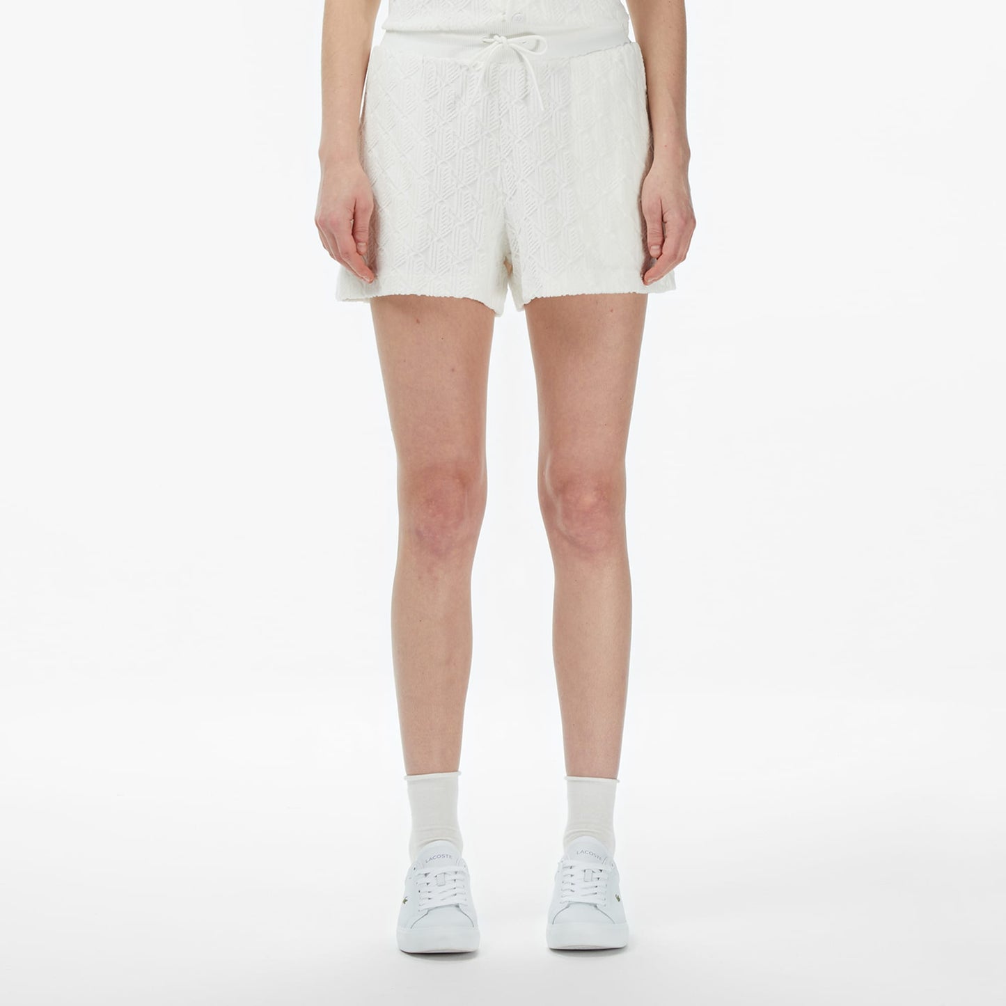 Lacoste Relaxed Fit Kadın Beyaz Şort