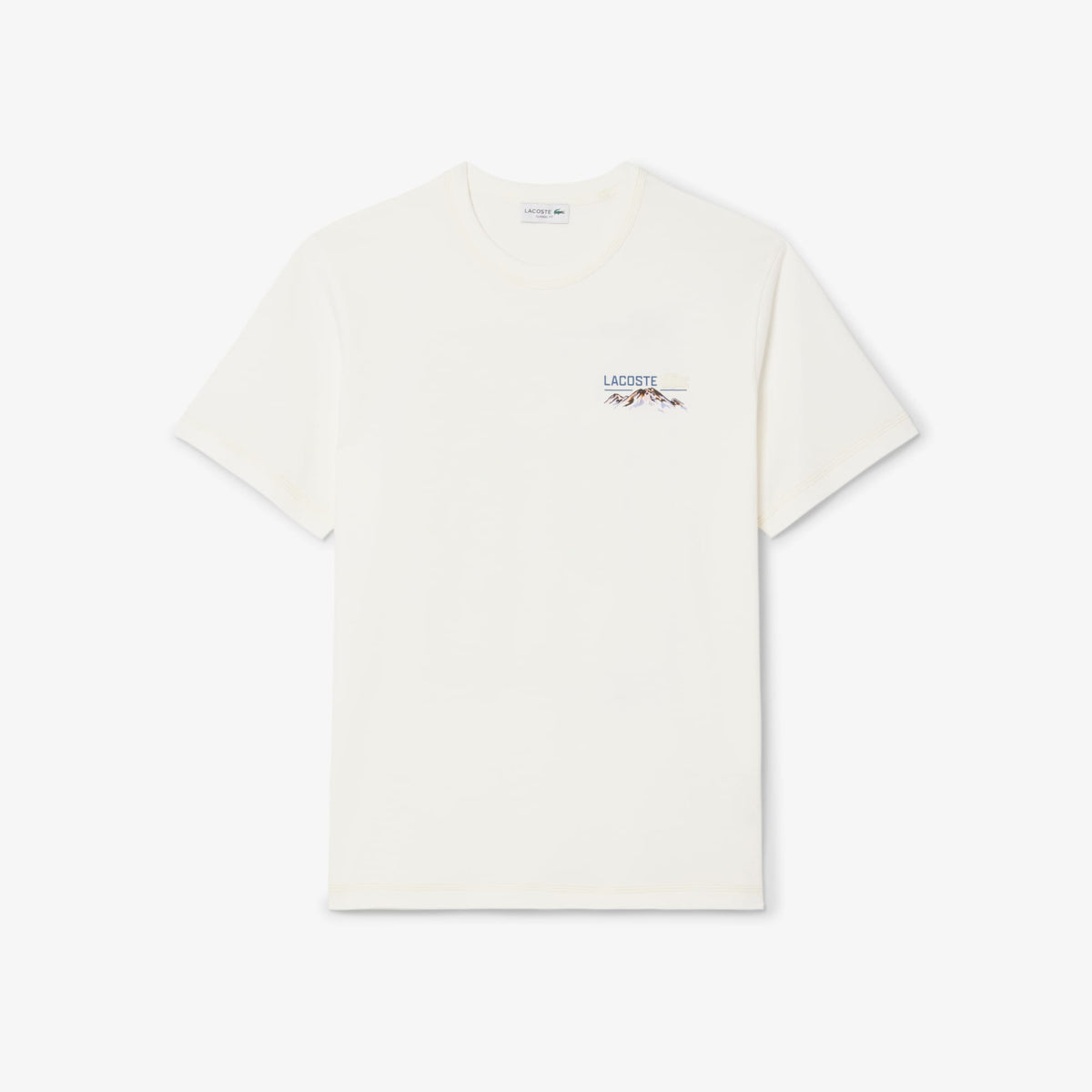 Lacoste Erkek Classic Fit Bisiklet Yaka Beyaz T-shirt