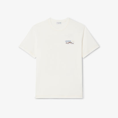 Lacoste Erkek Classic Fit Bisiklet Yaka Beyaz T-shirt