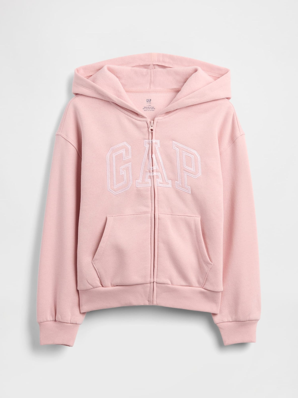 Pembe Gap Logo Fermuarlı Sweatshirt