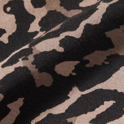 Nike Sportswear Chill Knit Leopar Desenli Kadın Kahverengi Uzun Kollu T-shirt