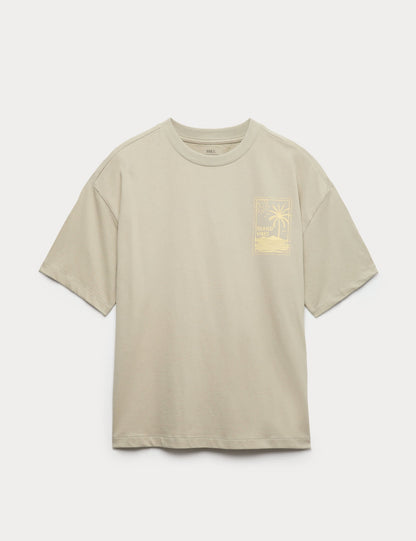 Pamuklu Desenli T-shirt
