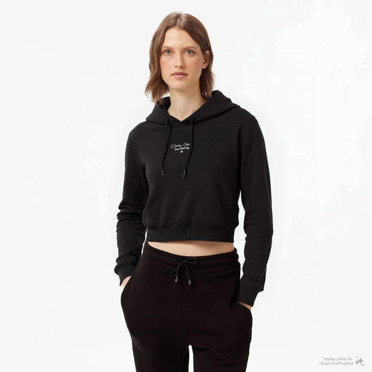 Tommy Hilfiger Essential Logo Erkek Siyah Sweatshirt