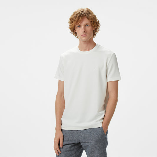 Nautica Erkek Beyaz Classic Fit T-shirt