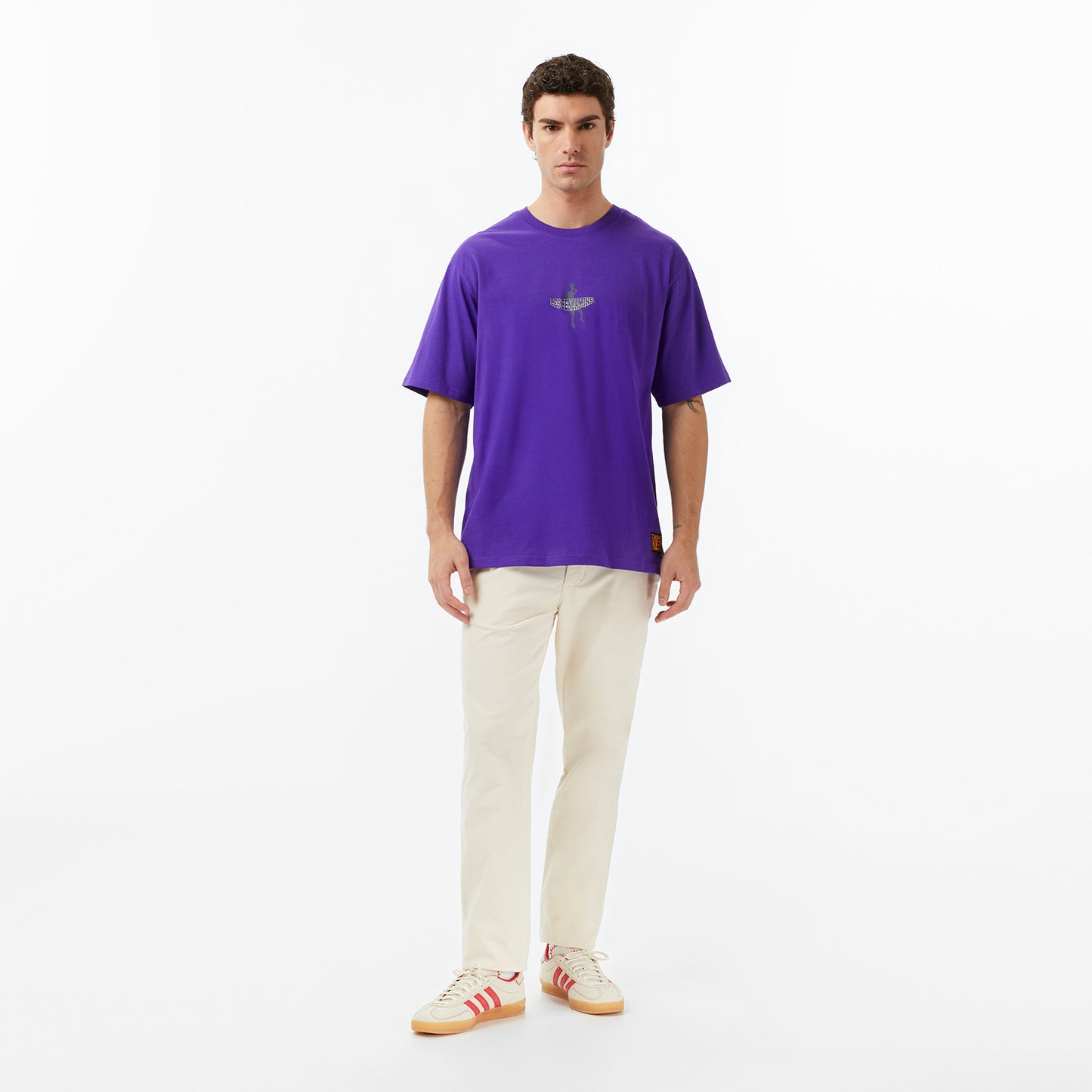Les Benjamins Essentials 709 Erkek Mor T-shirt