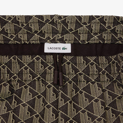 Lacoste Kadın Flare Fit Monogram Kahverengi Eşofman Altı